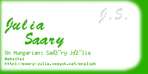 julia saary business card